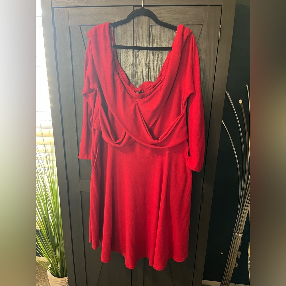 Plus size skater sweater dress